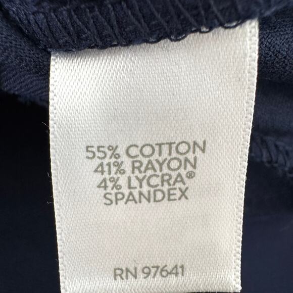 J. Jill Womens Premium Bi Stretch Pants Size 14 Tall Minimal Neutral Office Blue - Picture 5 of 7